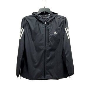adidas Own the Run Black Windbreaker — Women’s XL — Lightweight Jacket NWT